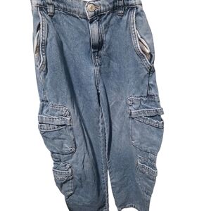 Zara Light Blue Kids Cargo Jeans